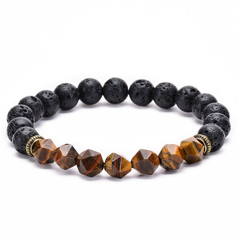 Carved Stone - Aromatherapy Chakra Bracelet