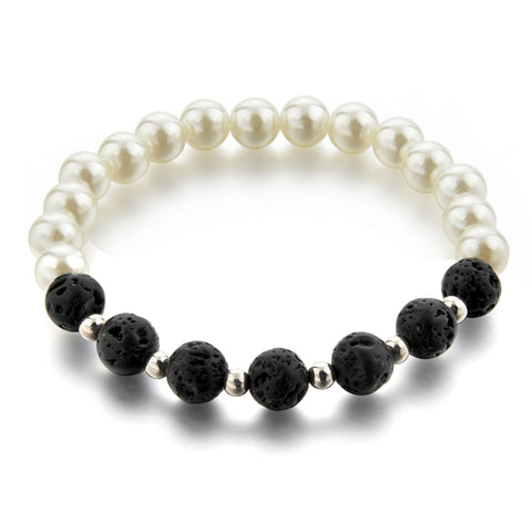 Pearl Bead - Aromatherapy Chakra Bracelet