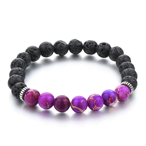 Purple Stone - Aromatherapy Chakra Bracelet